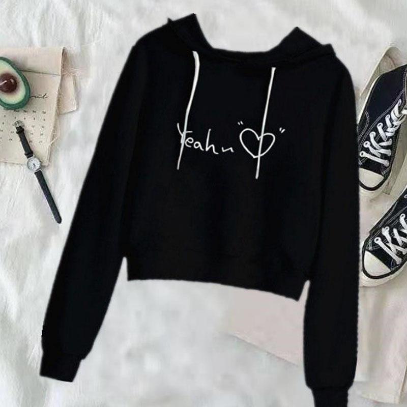 Suit Casual Suit Women's Sweater Hooded Spring and Autumn Solid Color Student Fashion Loose High Waist Long Sleeve Two-piece Set