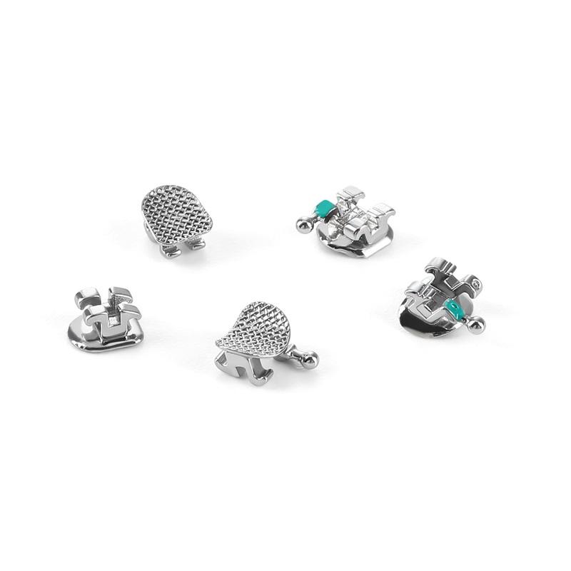 AZDENT 20 Packs PLUS Dental Orthodontic Metal Brackets Braces Mini/Standard Roth/MBT 022/018 with 3/345 Hooks Dental Materials