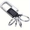 Men's Metal Car Key Holder Keychain with 4 Detachable Key Rings, Bottle Opener Keychain