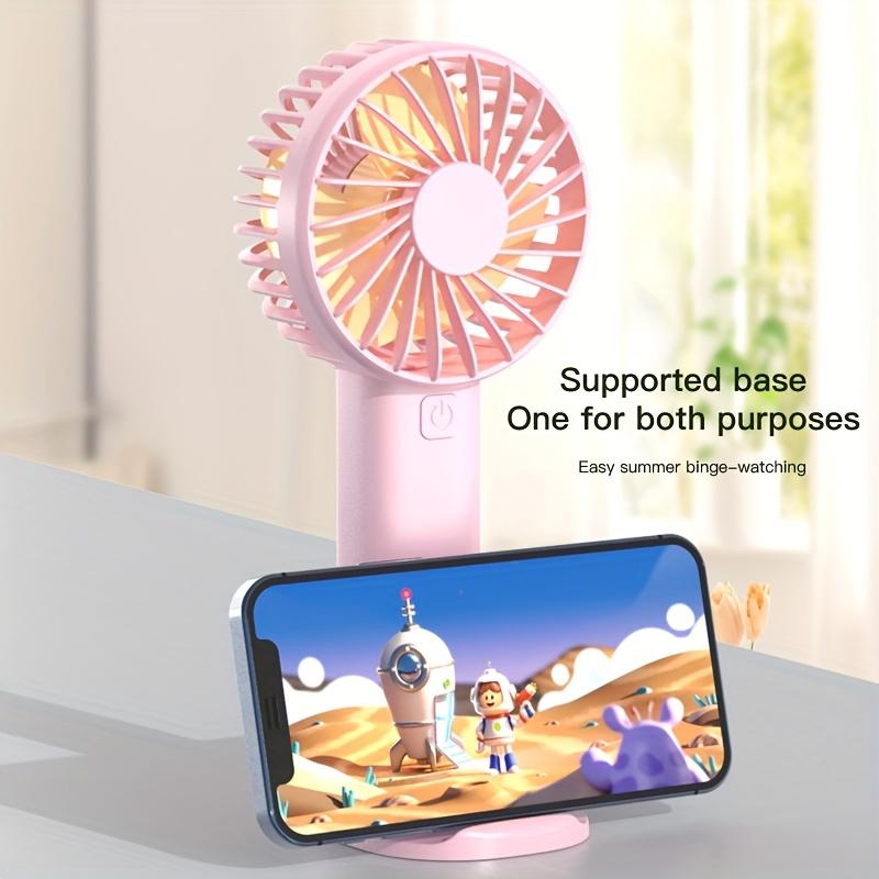 Xiaomi 2026 Перезаряжаемый ручной вентилятор с сильным ветром, портативный тихий настольный охладитель воздуха с держателем для телефона, охлаждение для улицы, путешествий
