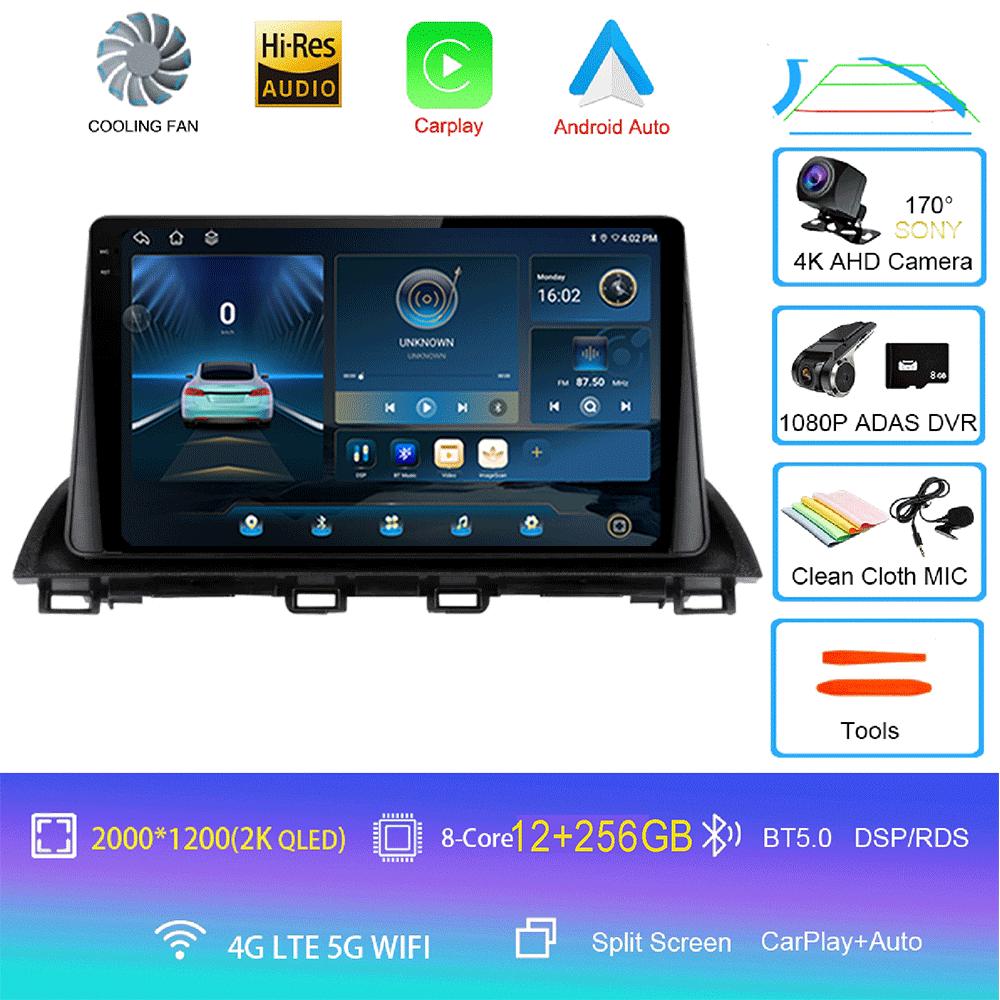 Android 14 Видеоплеер Автомагнитола Для Mazda 3 Axela 2014 - 2019 Мультимедийный Радиоплеер GPS Стерео Аудио Головное Устройство 2DIN DVD
