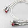 Премиальный 2-жильный кабель с серебряным покрытием 2RCA на 2RCA для чистой передачи звука в системах домашнего кинотеатра