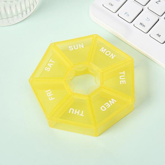 Еженедельный органайзер для таблеток с 7 отделениями, портативный дорожный футляр для таблеток, дозатор для приема лекарств один раз в день, ящик для хранения капсул