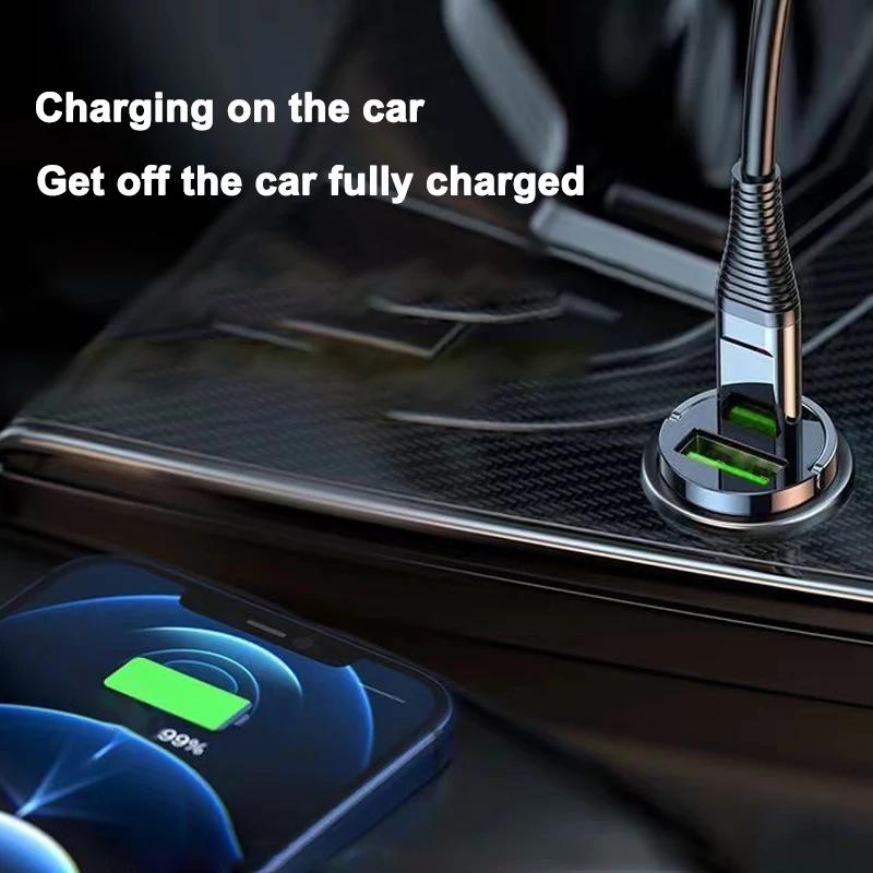 AABHZ1 200W USB Car Charger Fast Charging Mini Pull Ring Car Phone Charger For Mercedes Benz A C E S G Class GLC CLE CLA GLB GLS W177