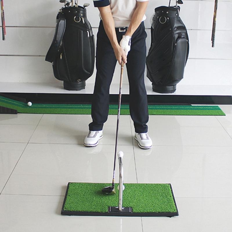 Durable Golf Swing Practice Trainer Adjustable Golf Hitting Aid Simulators Golf Swing Training Mat Golfing Accessory