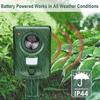 2X Cat Repellent Fox Deterrent Ultrasonic Bird Scarers for Gardens Animal Repeller with Motion Activated PIR Sensor
