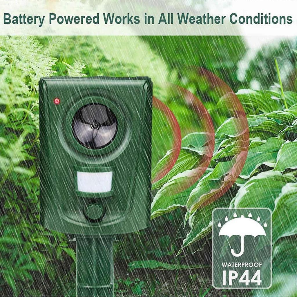 2X Cat Repellent Fox Deterrent Ultrasonic Bird Scarers for Gardens Animal Repeller with Motion Activated PIR Sensor