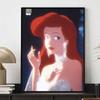 5D DIY Diamond Painting: Иконические черты Ариэль Иллюстрация Мультфильм Полная Алмазная Мозаика Искусство Настенное Украшение Набор