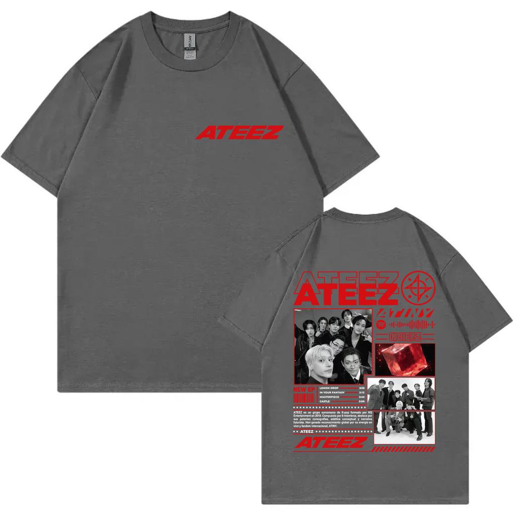 Korean Band ATEEZ Merch T Shirt Men Women Clothing High Quality Fashion Oversized Tshirt Summer Casual Short Sleeve Tshirts