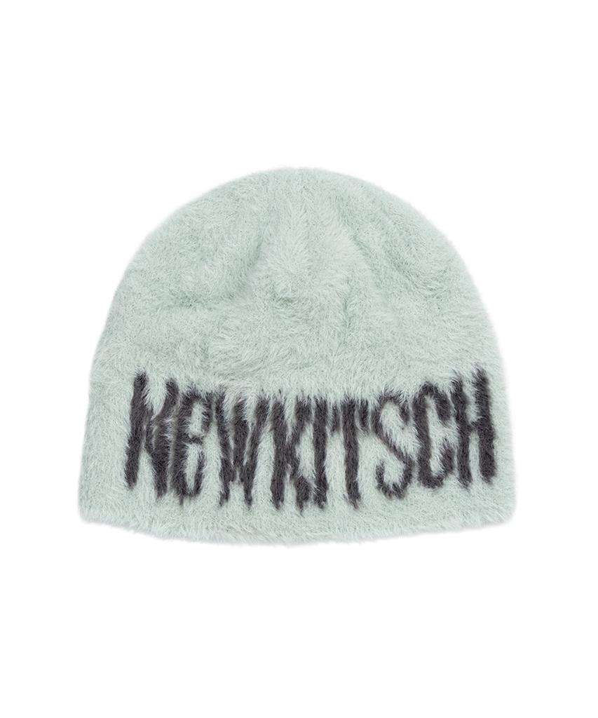 NEWKITSCH Newkitstch Жаккардовая меховая шапка-бини (мятный)