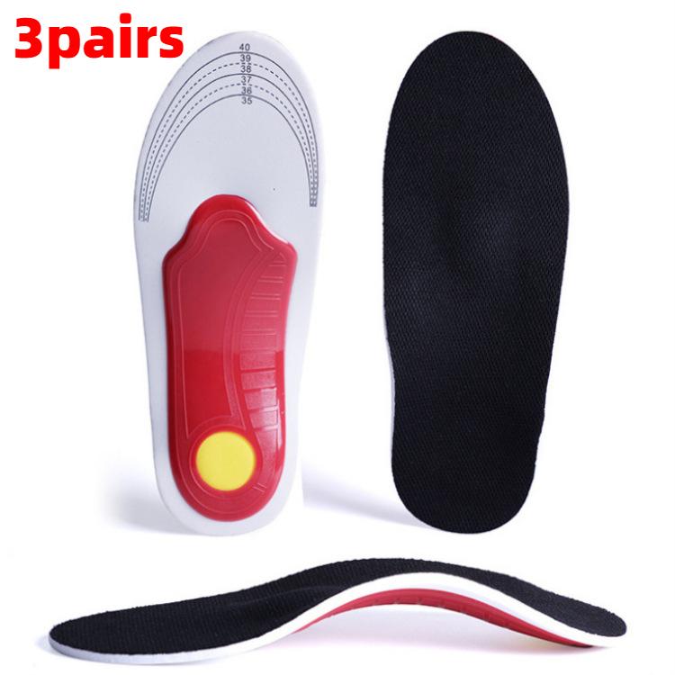 1/2/3Pairs EVA Orthotic High Arch Support Insoles Gel Pad 3D Arch Support Flat Feet Orthopedic Sole Foot Pain Fasciitis Shoe Pad