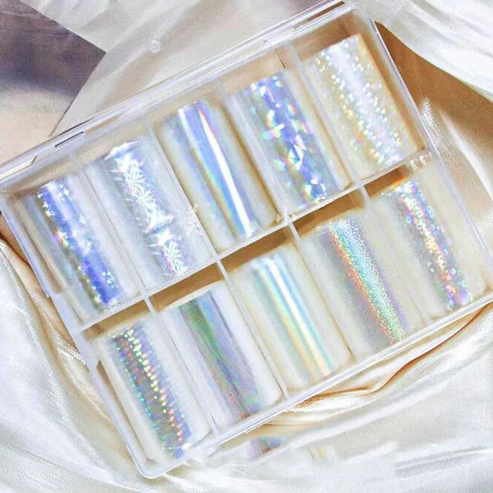 Mermaid Nail Foil Decals Laser Nail Art Stickers Professional Transfer Paper  Manicure DIY