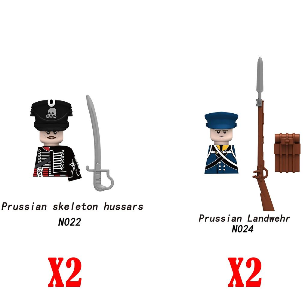 Napoleonic Wars Military Soldiers Building Blocks Medieval Army Figures Russian Ukraine Knights Infantry Weapon Bricks Kids Toys