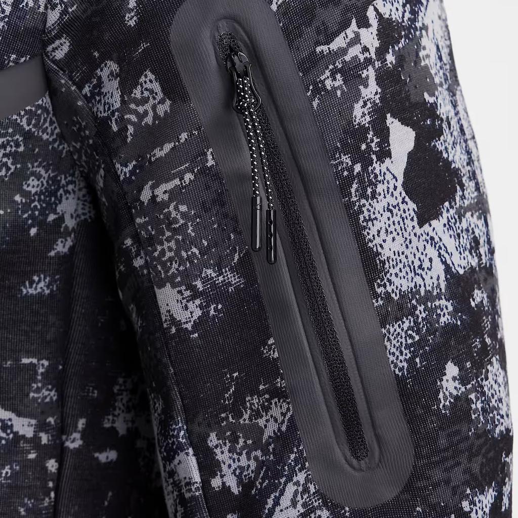 Nike Printed Pattern Hooded Zip-Up Raglan Sleeve Jacket Men Jackets Black HV5055-060