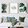 Скандинавские зеленые растения, холст, картины, принты, листья, ананас, настенные художественные цитаты, украшения, плакаты, фотографии для интерьера, домашнего декора