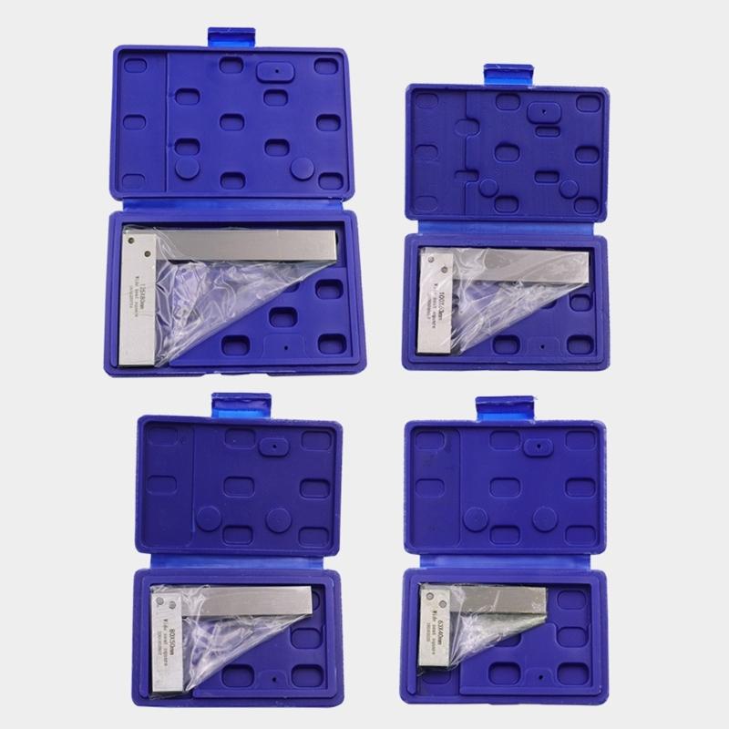 Улучшенный инструмент для измерения прямых углов из углеродистой стали с нескользящим основанием, инструмент для мастерской для инженеров и мастеров