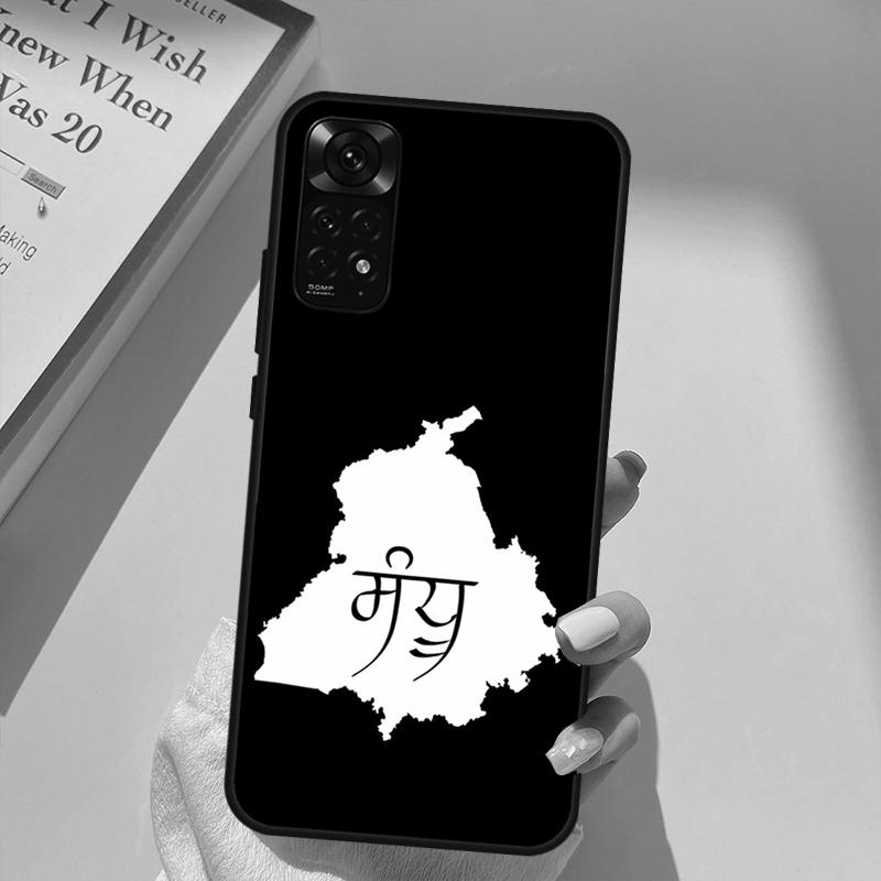Карта Пенджаба с контуром для Redmi 10A 10C 9A 9C 9T K40 K50, чехол для игрового телефона Redmi Note 11S 10S 9S 9 10 11 Pro