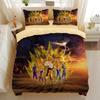 Japanese Anime Dragon Ball Bedding Set Goku Super Saiyan Duvet Cover Pillowcase 2/3pcs 3D Prints for Teens Quilt Cover