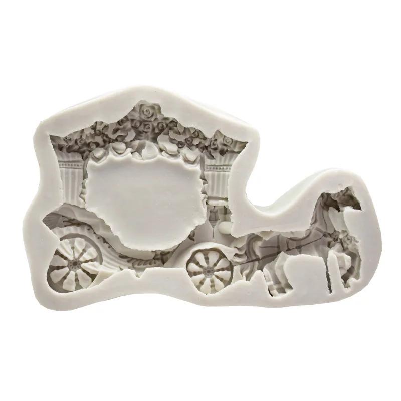 Форма для выпечки своими руками Рождественская карета-тыква поплавок силиконовая форма помадка инструмент для украшения торта