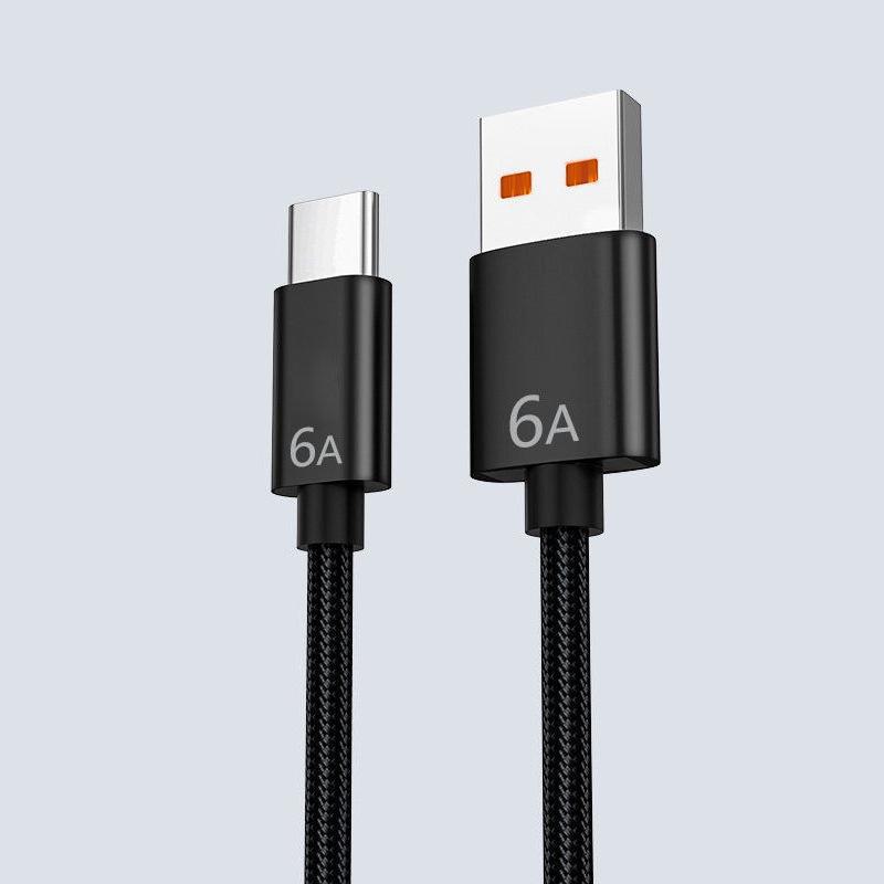 66 Вт нейлоновый плетеный 3A двойной кабель Type-C Elbow Data для быстрой зарядки Huawei Honor PD