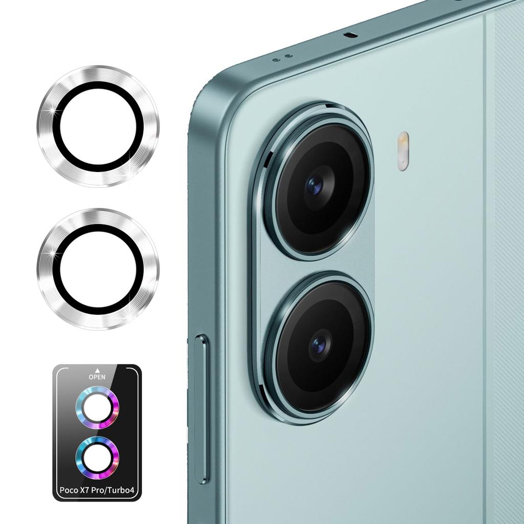 Для Xiaomi Redmi Turbo 4 5G/Xiaomi Poco X7 Pro 5G Защитная пленка для объектива камеры ENKAY Hat-Prince Металлическое кольцо Пленка для объектива