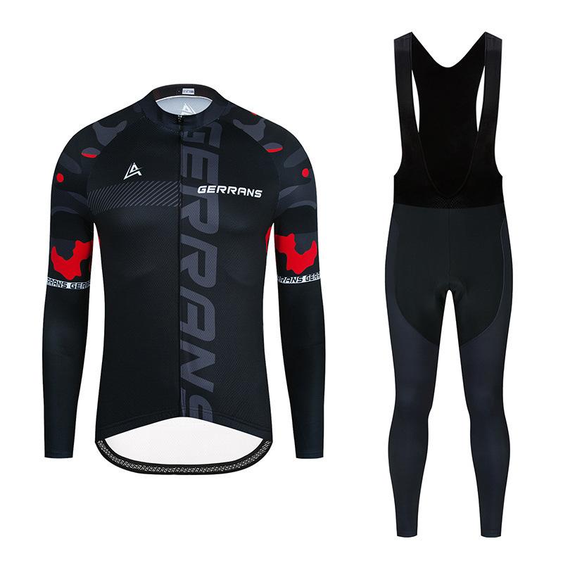 Autumn and Winter Warm and Velvet Thin Bicycle Team Version Long-sleeved Cycling Suit