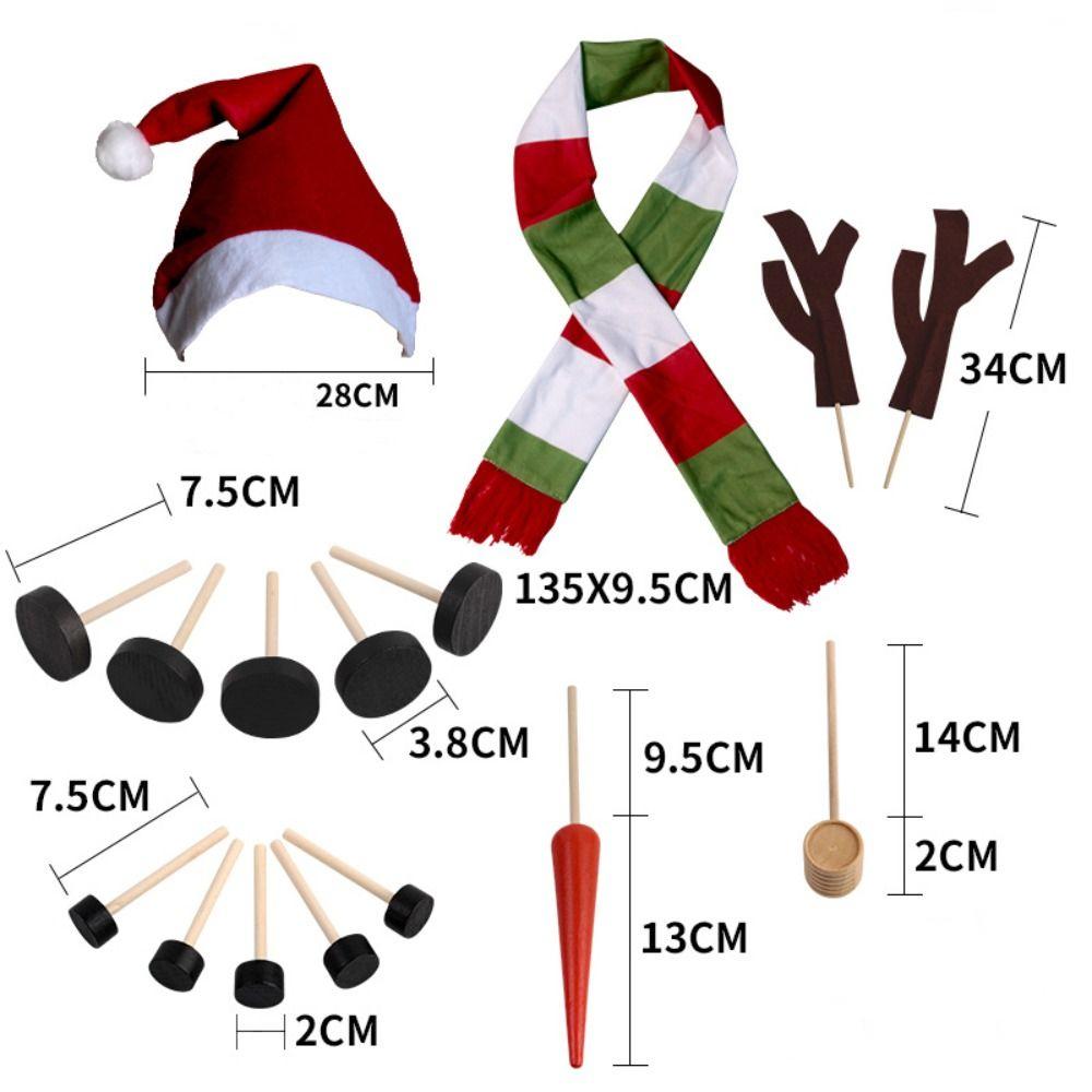 Scarf Snowman Dressing Making Kit Carrot Noses Christmas Snowman Kit Winter