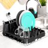 Drainer for dishes, cutlery, plates, cups, standing kitchen black