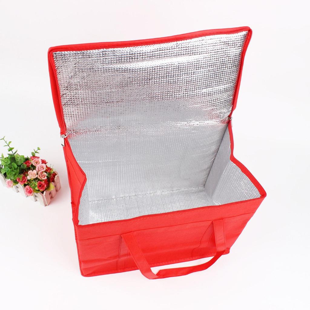 Large Foldable Non-Woven Aluminum Foil Insulation Bag for Takeaway and Storage