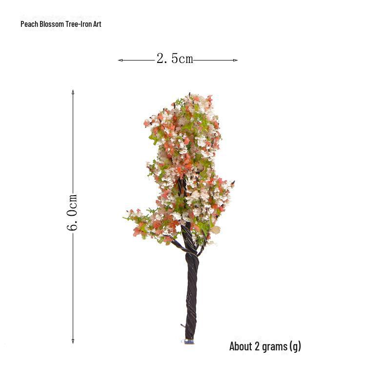 3D-имитация розового цветочного дерева — креативное искусственное дерево для самостоятельного ландшафтного дизайна и микросадоводства с небольшими кукольными украшениями.