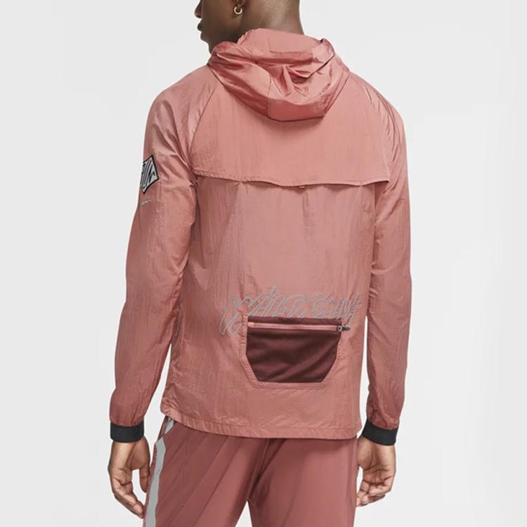 Nike Повседневная спортивная куртка с капюшоном, мужские топы, глиняно-красный CU5739-652