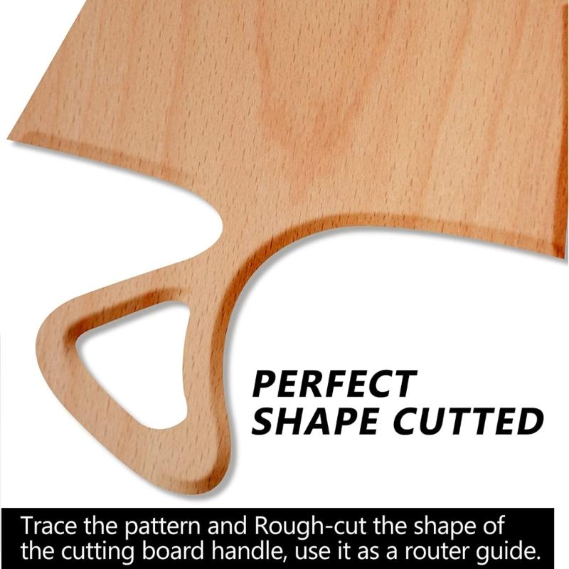 Acrylic Clear Cutting Board Handle Template Multipurpose DIY Crafts Household for Children Adult DIY Cutting Board