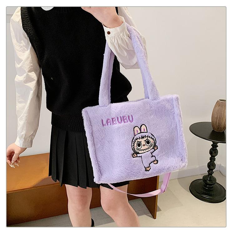 Плюшевая сумка через плечо Labubu для женщин, косметичка, милая сумка-инс, подарок на день рождения CLE
