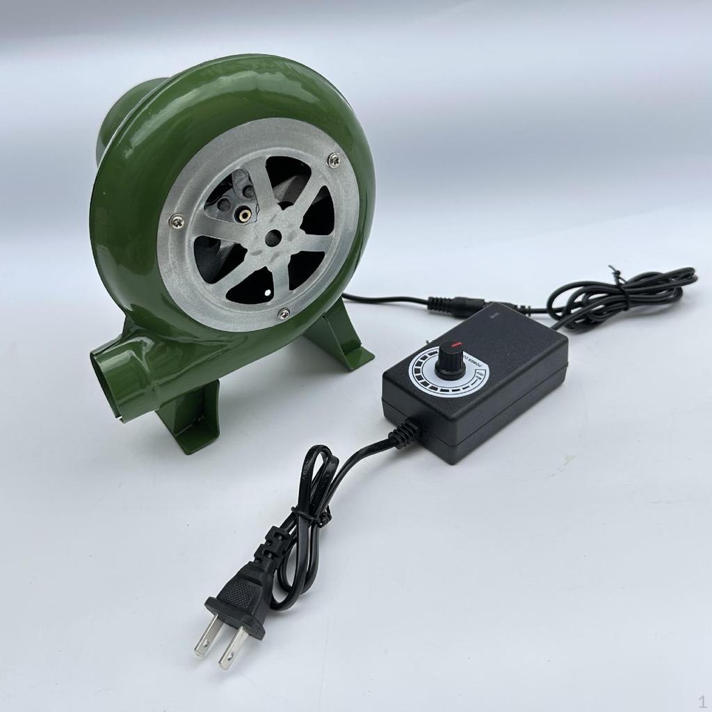 Electric Blower Fan BBQ US 110V Plug Portable with Speed Adapter for Blacksmith Forge