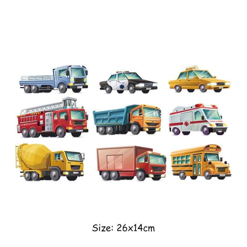 Нашивка с изображением машинок из мультфильма для одежды, детская футболка, наклейки, художественные ремесла, глажка одежды «сделай сам», аппликация, термоклейкая передача, утюг