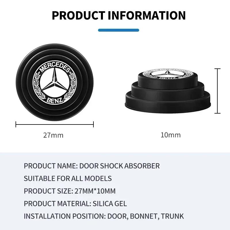 CQU1 Car Door Shockproof Pad Anti-collision Silicone Sticker for Mercedes Benz W203 W204 W205 W206 W212 W213 W222 W223 E300 C200