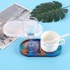 Oval Tray Coaster Epoxy Resin Mold Oval Plate Dish Cup Mat Silicone Mould  Crafts Jewelry Holder Organizer Mold