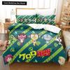 3D Kawaii Cartoons Bed Sheet Keroro Frog Bedding Set Single Twin Full Queen King Size Bed Set Adult Kid Bedroom Duvet Cover Sets