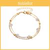 Bracelet Simple Ankle Women Overgild Color Anklet Foot Jewellery Chain Stone