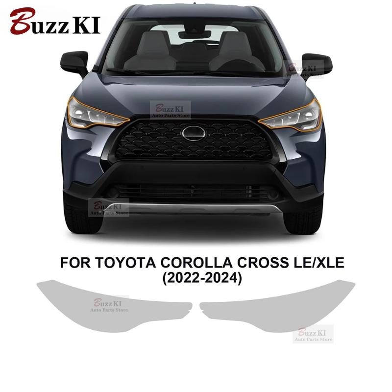 For Toyota Corolla Cross LEXLE -2024 Headlight Rearview Film TPU Protection Film Pre-cut Anti-scratch Resistant Clear Black