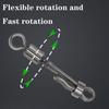 Line Rolling Swivel With Lock Fishing Rolling Swivel Snap Change Connector 8-Shape Connect Ring