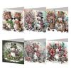 Набор из 6 штук DIY алмазной живописи поздравительных открыток с рождественским узором, мозаика из страз, алмазная живопись, открытки для фестивалей и праздников