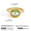 Uworld Multicolor Geometric Zircon Rings For Women Minimalist 18K Gold PVD Plated Stainless Steel Rings Fashion Jewelry Gift