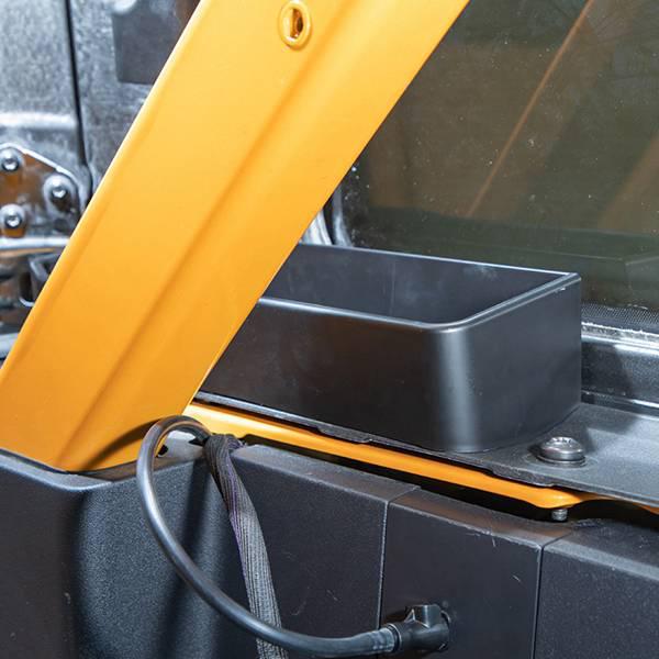 2-Piece Black ABS Rear Trunk Storage Box for 4-Door Versions
