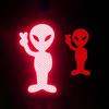 1 шт. Автомобильная наклейка Personality Alien Peace Высокоотражающие виниловые наклейки для мотоциклов АксессуарыНаклейки для декора автомобиля
