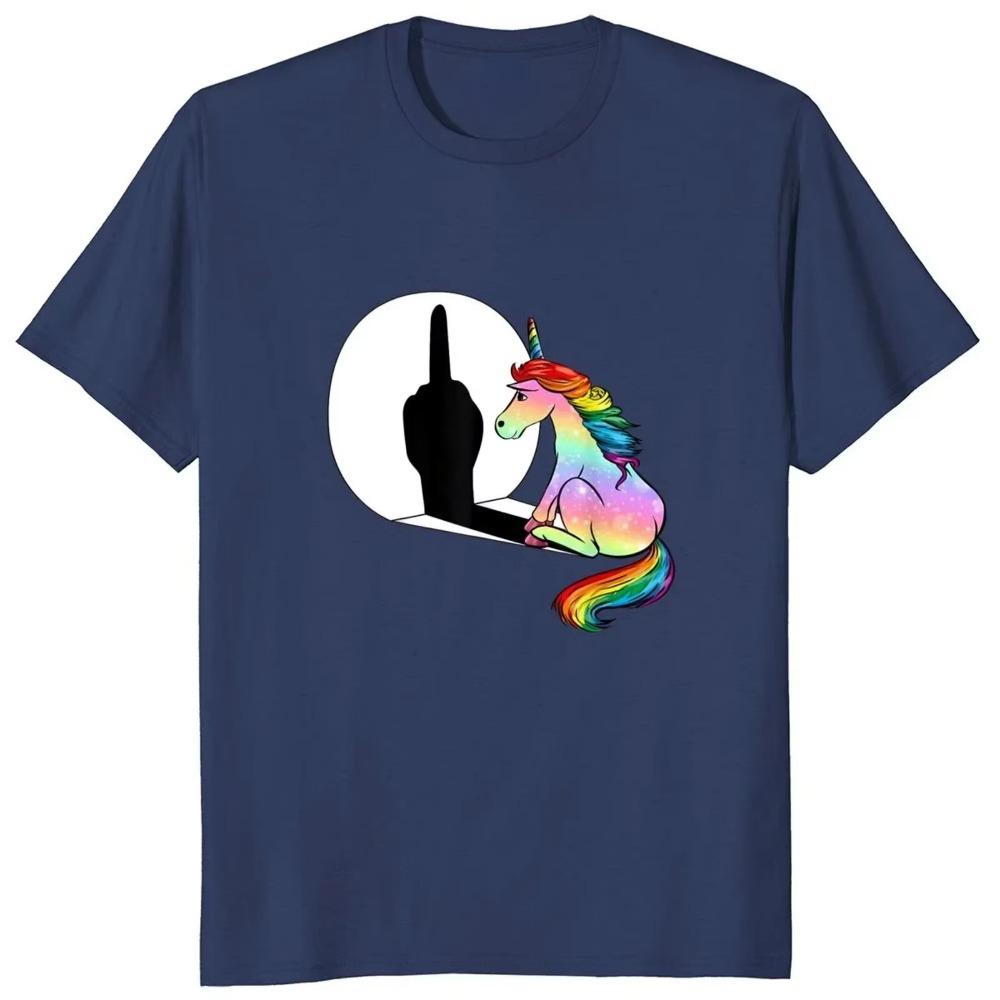 Футболка Unicorn Middle Finger Fxk для женщин и мужчин, 100% хлопок, уличная одежда, футболки, аниме, одежда, четыре сезона