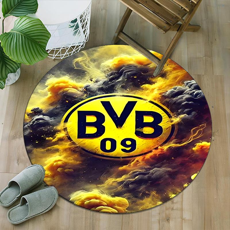 1pc B-BVB Carpet, Round Rug, Comfortable, Suitable for Entryways, Living Rooms, Office, And Bedrooms, Christmas Decoration