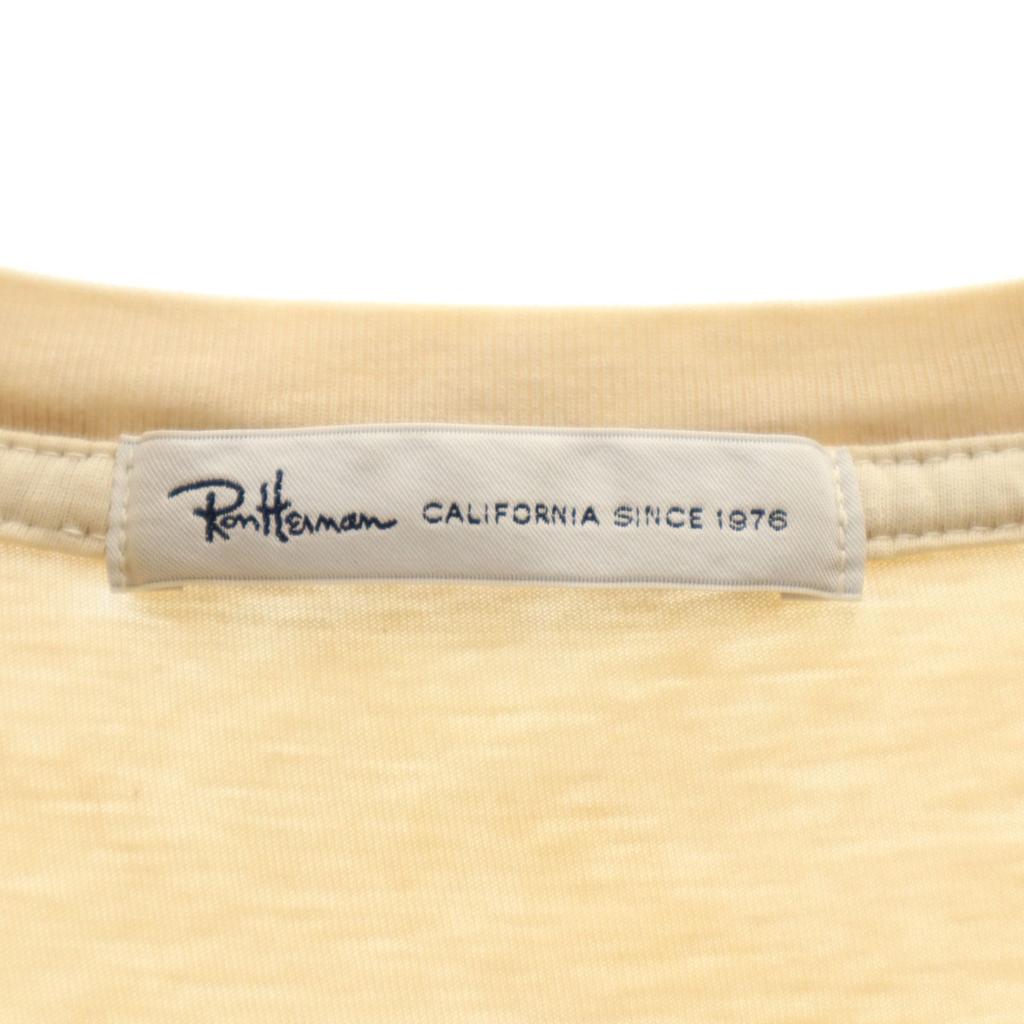 Ron Herman сделано в Японии Футболка с коротким рукавом и V-образным вырезом M бежевая Мужская Б/у