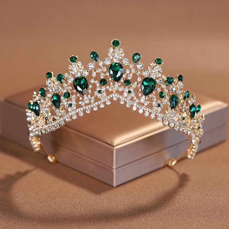 Headwear Classic Crown Bridal Itacazzo Army Green Colourtiras Suitable For Womens Weddings And Birthday Parties