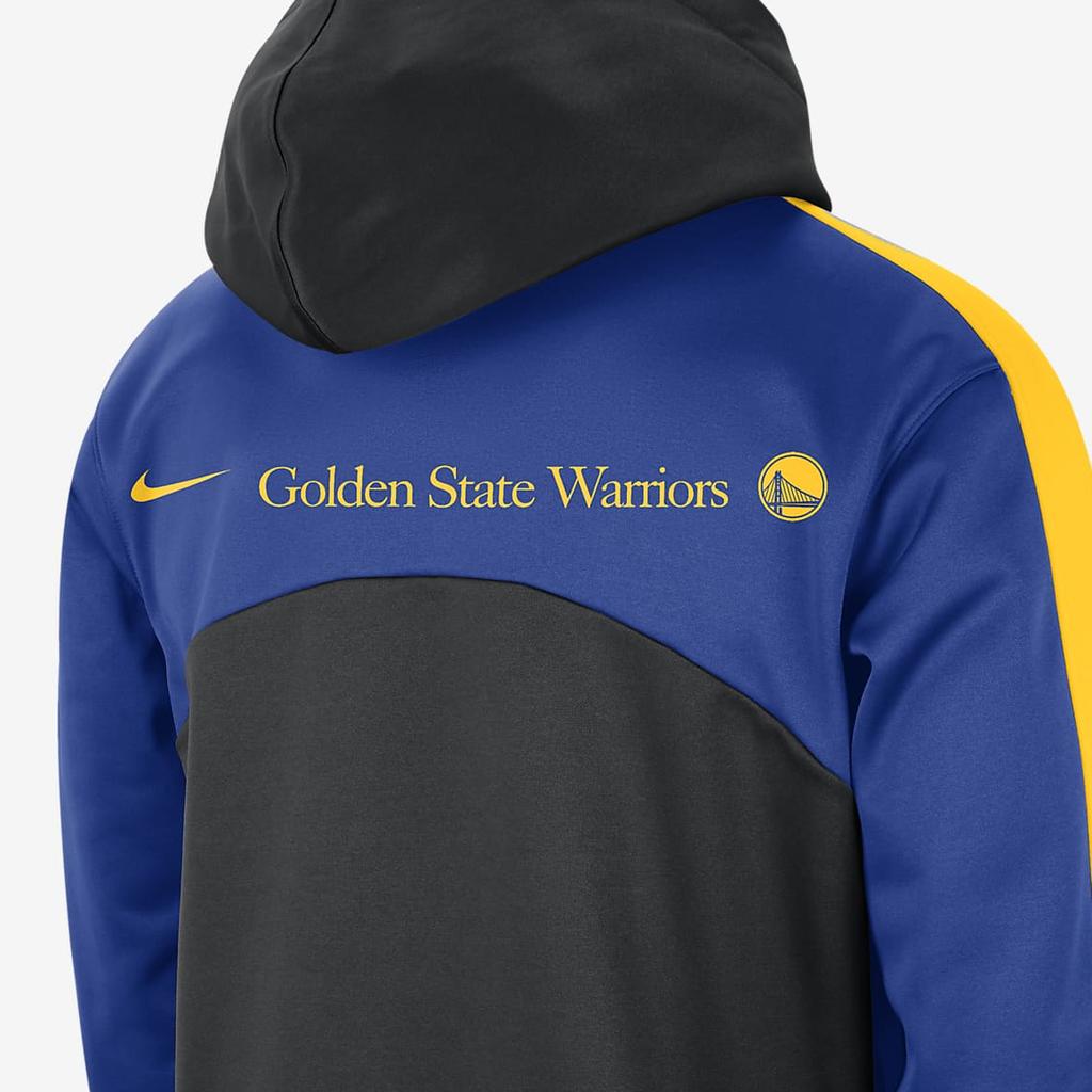 Nike Мужская толстовка с цветовыми блоками Golden State Warriors Стартовый состав Черный FD8735-010